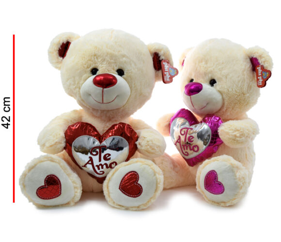 MI5423  OSO SENTADO CON CORAZ?N COMBINADO TE AMO