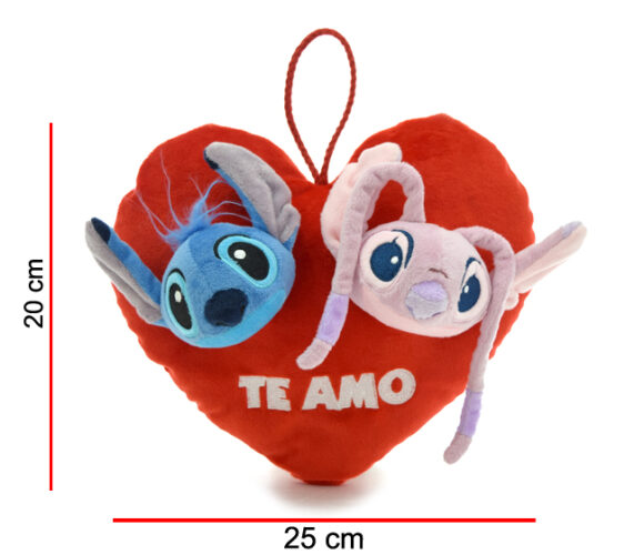 MI005  STITCH Y ANGEL SOBRE CON CORZON