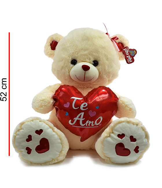 MI5436  OSO CON CORAZON HUELLA METAL