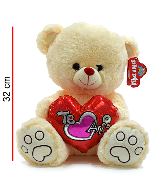MI5437  OSO CON CORAZON 2 COLORES