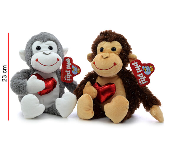 MI1650  MONO CON CORAZÓN 23CM