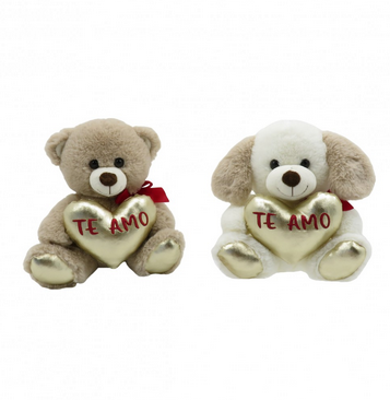 WO42036  OSO CON CORAZON 25 CM