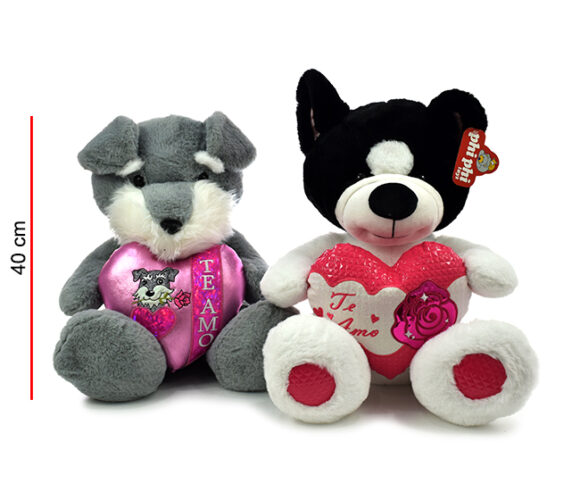 MI5467  PERROS CON CORAZON 40 CM