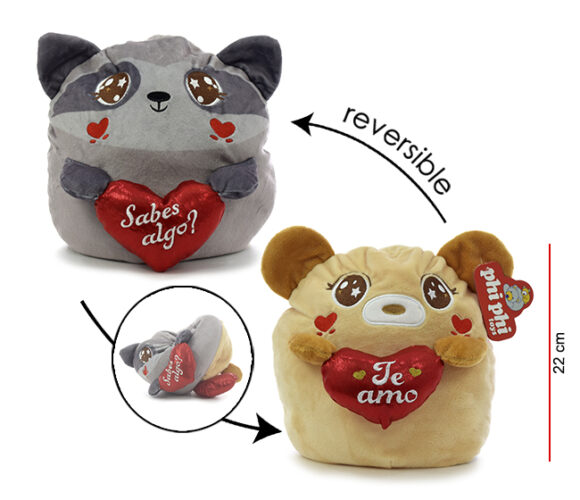 MI2725  ANIMALITOS CON CORAZON REVERSIBLES