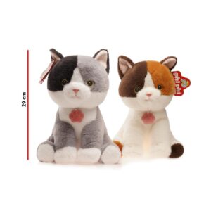 MI8239 - GATO DOS COLORES CON CHAPITA 29 CM