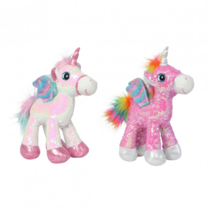 WO81042 - UNICORNIO CON LENTEJUELAS 28CM